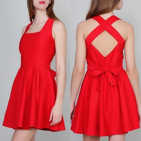 Vestido rojo con vuelo