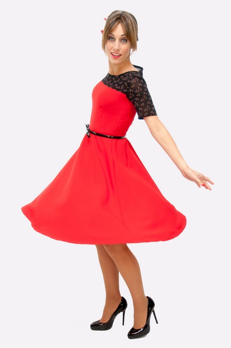 Vestido rojo con vuelo