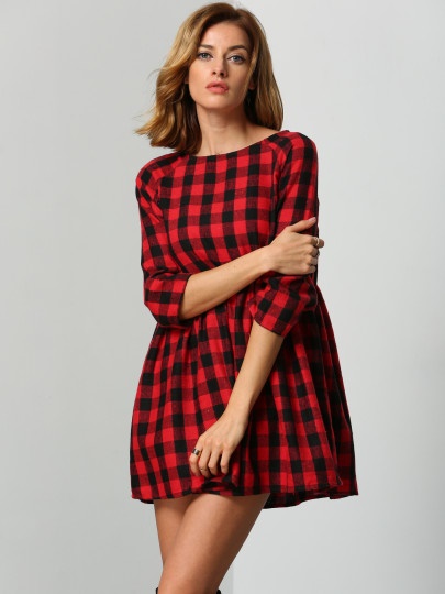 Vestido rojo con vuelo