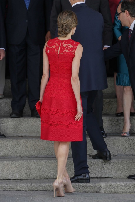 Vestido rojo guipur