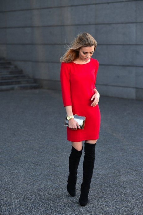 Vestido rojo punto