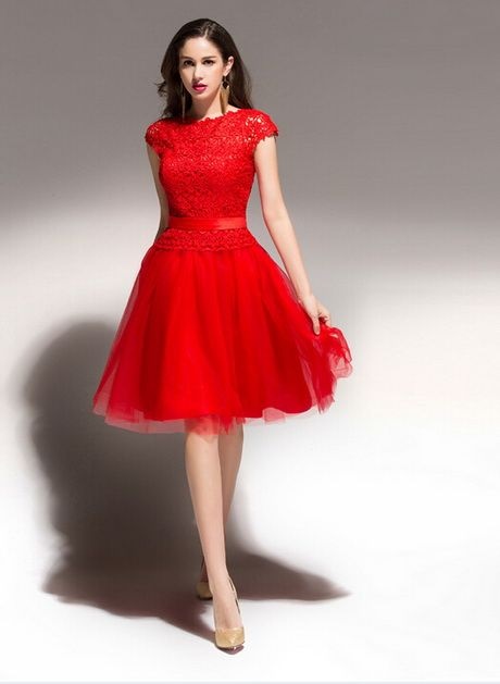 Vestidos cortos rojos elegantes