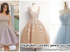 Vestidos de 15 años sencillos y cortos