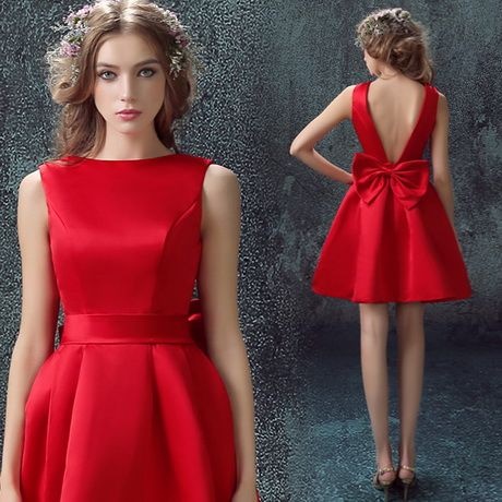 Vestidos de coctel cortos rojos