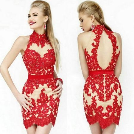 Vestidos de fiesta cortos rojos