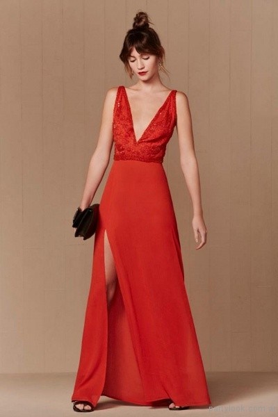 Vestidos de fiesta rojos 2017