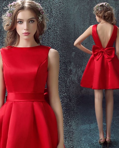 Vestidos de fiesta rojos cortos 2017