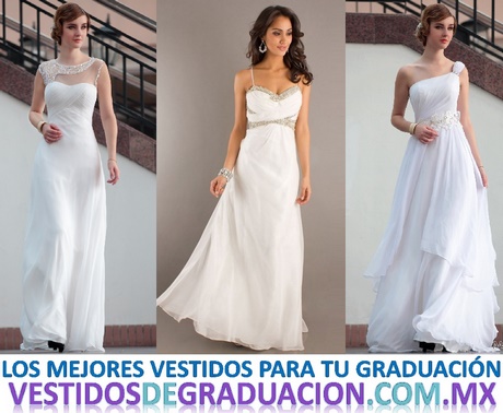 Vestidos de graduacion largos blanco