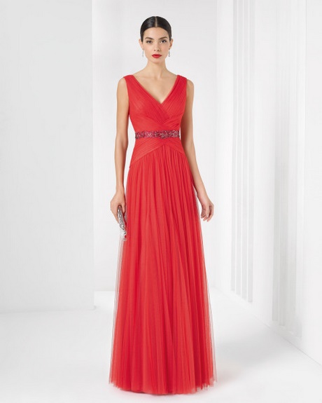 Vestidos de noche elegantes rojos