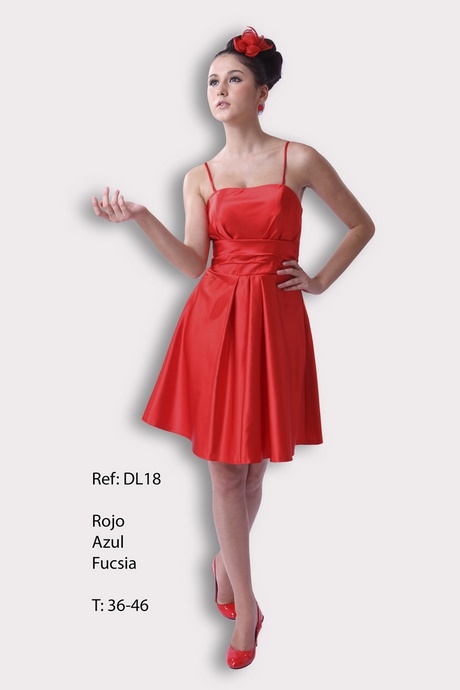 Vestidos elegantes cortos rojos
