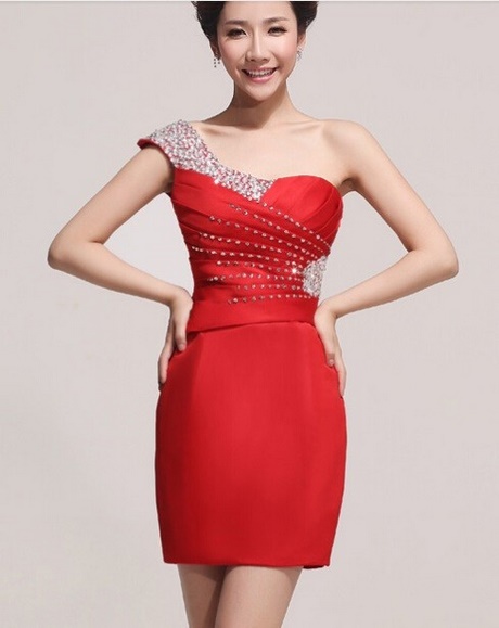 Vestidos elegantes rojos cortos