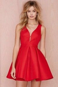 Vestidos elegantes rojos cortos