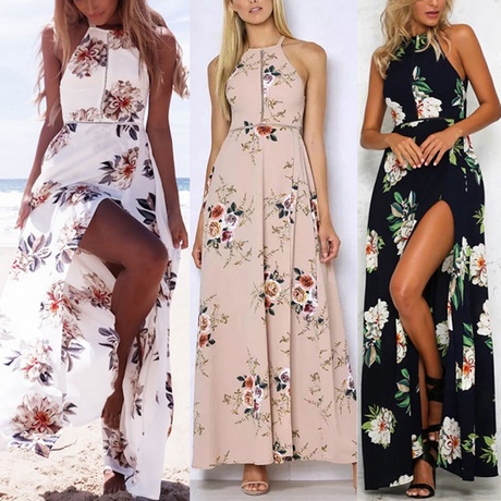 Vestidos largos de flores 2017