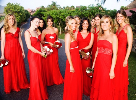 Vestidos rojos largos para damas
