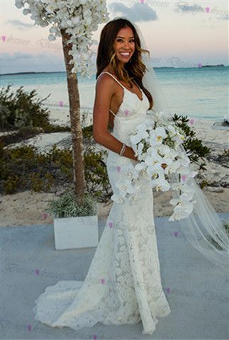 Vestido de novia para playa 2017