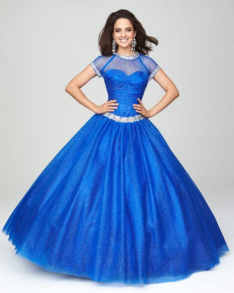 Trajes de quinceañera azul