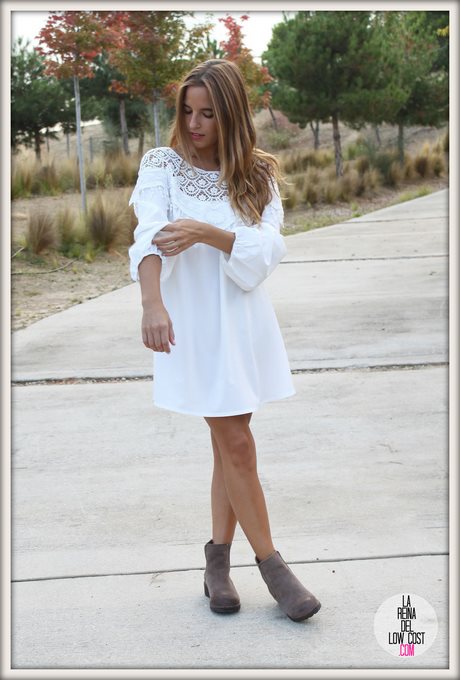 Vestido blanco ancho