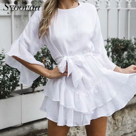Vestido blanco de verano corto