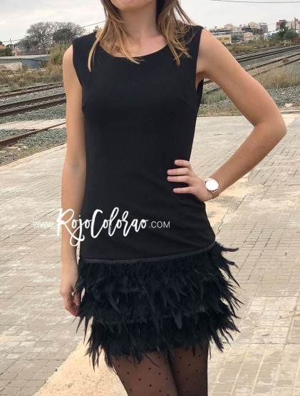 Vestido de plumas