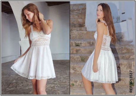 Vestidos blancos ibicencos cortos