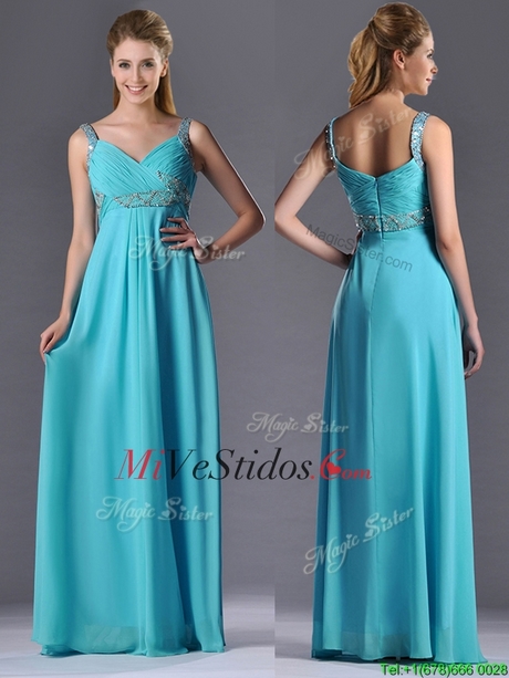 Vestidos de damas azul turquesa