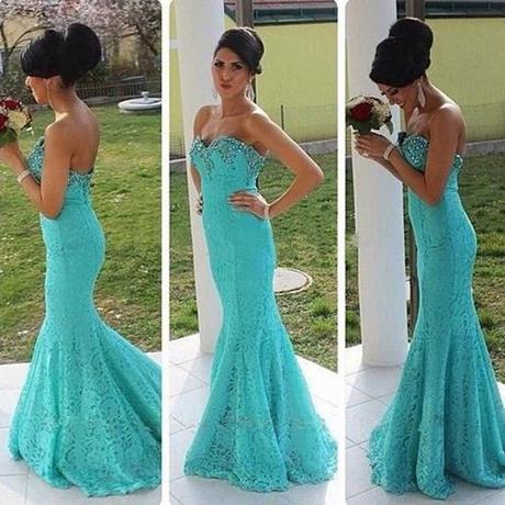 Vestidos de damas azul turquesa