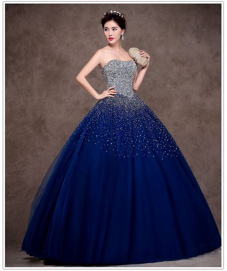 Vestidos de quinceañera azul