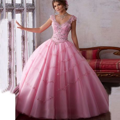 Vestidos de xv años rosa