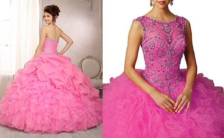 Vestidos rosados para quinceañeras