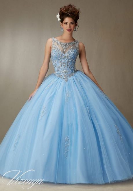 Vestido de quince años azul