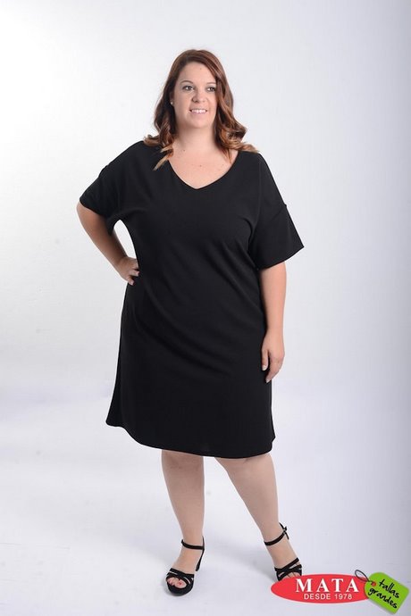 Vestido negro talla grande