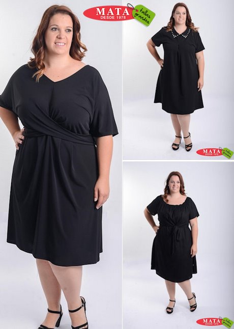 Vestido negro talla grande