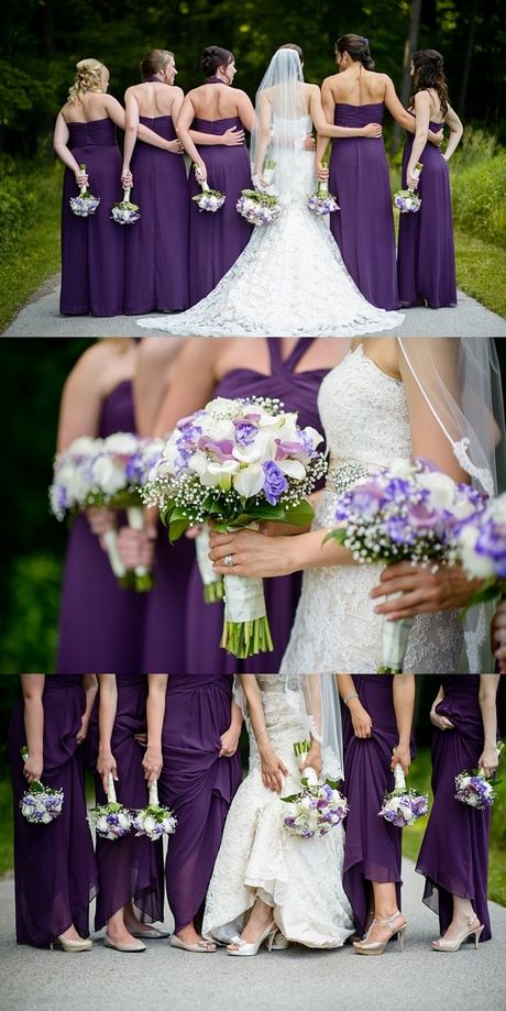Vestidos color lila para damas de honor