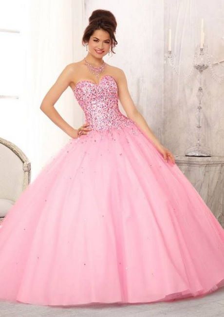 Vestidos de xv años rosa pastel