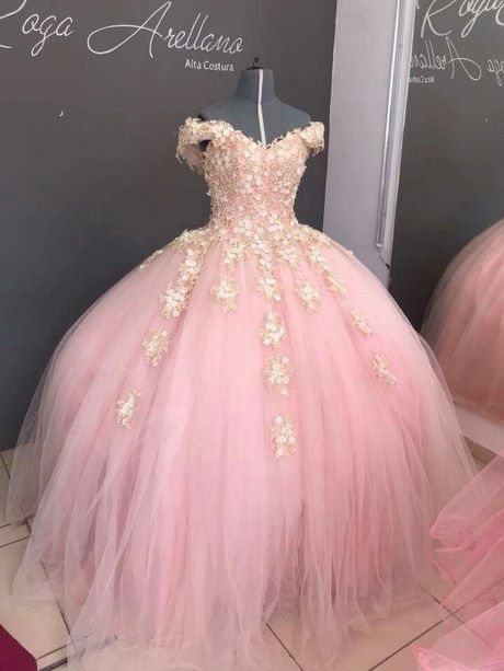 Vestidos de xv años rosa pastel