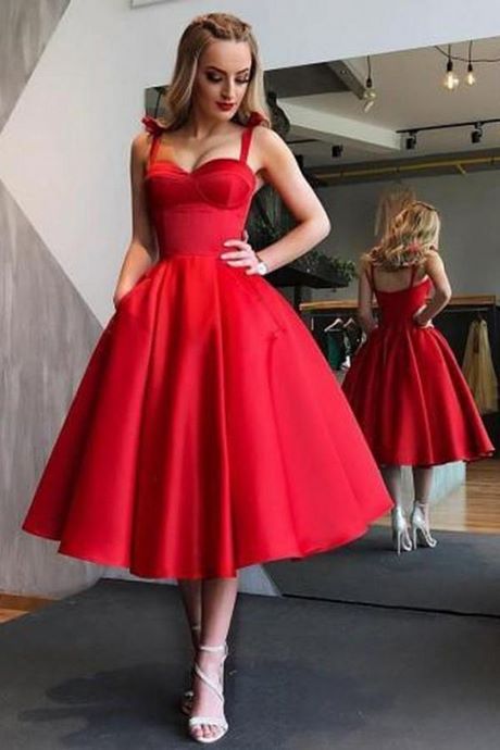 Vestidos rojos de cocktail