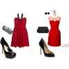 Accesorios para vestido rojo corto