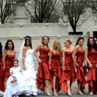 Vestidos para damas de boda color rojo