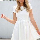 Blanco vestidos cortos