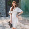 Moda vestido blanco elegante