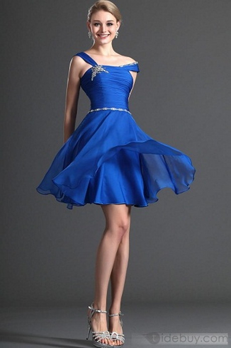 Vestidos Cortos Azules - Estilo Y Belleza